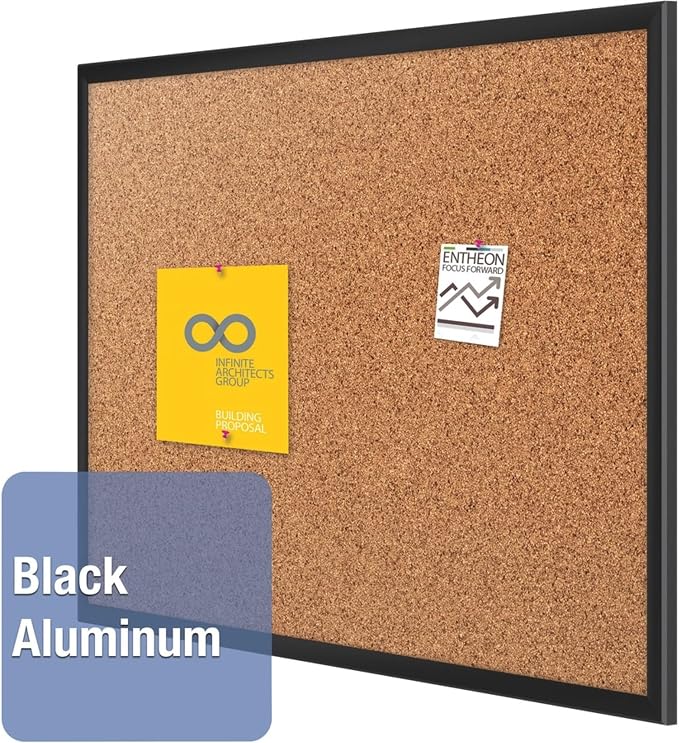Quartet Cork Bulletin Board 72"W x 48"H Pin Board - Image 5