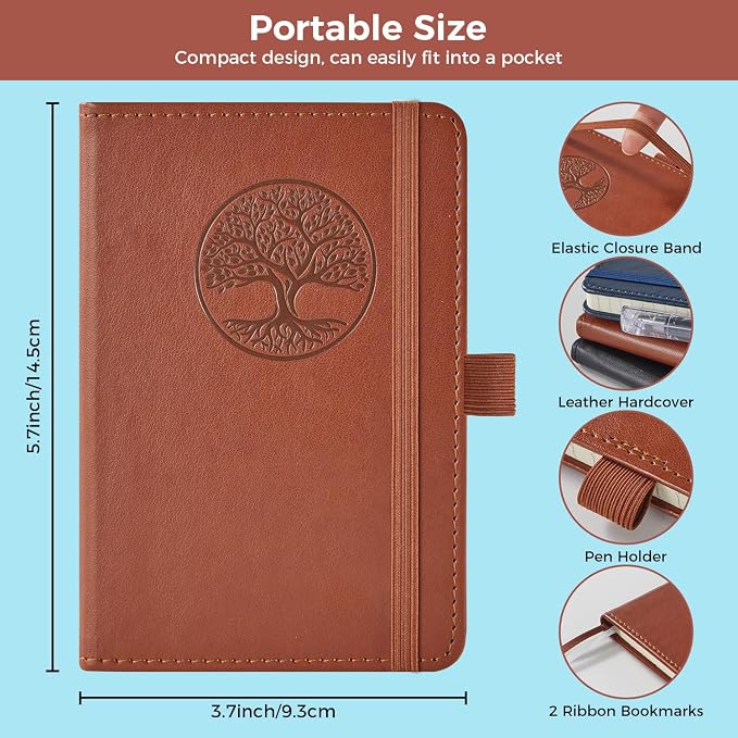 3 Pack Pocket Journal Notebooks, A6 Small Mini Notepad - Image 2