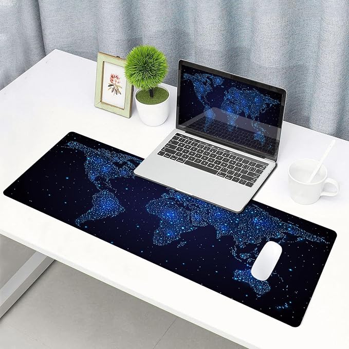 Large Gaming Mouse Pad with Stitched Edges, Desk Pad Extended Keyboard Mat - Image 6