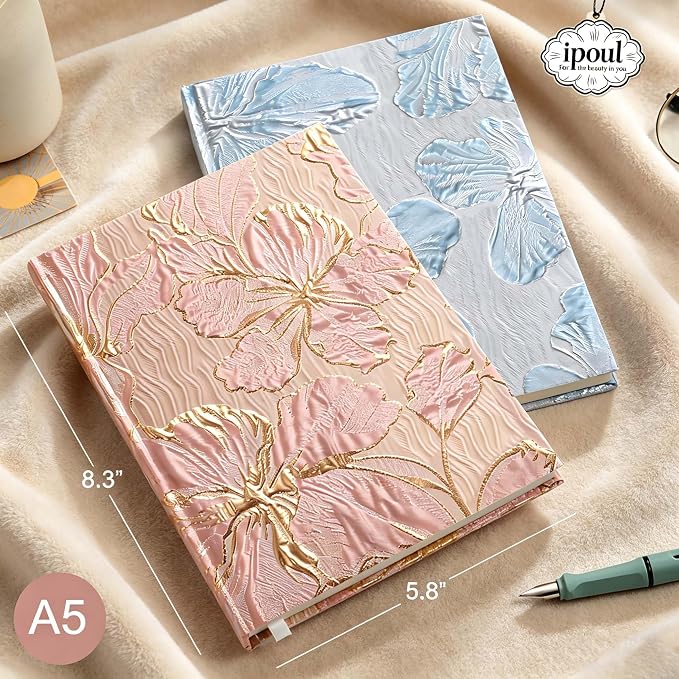 Floral Journal for women, Hardcover Notebook, Ruled Pages, Lay Flat, Pretty - Image 3