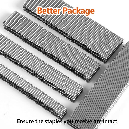 1200-Count 18 Gauge 1/4 Inch Narrow Crown Staples, 400 per Size, Heavy Duty - Image 3