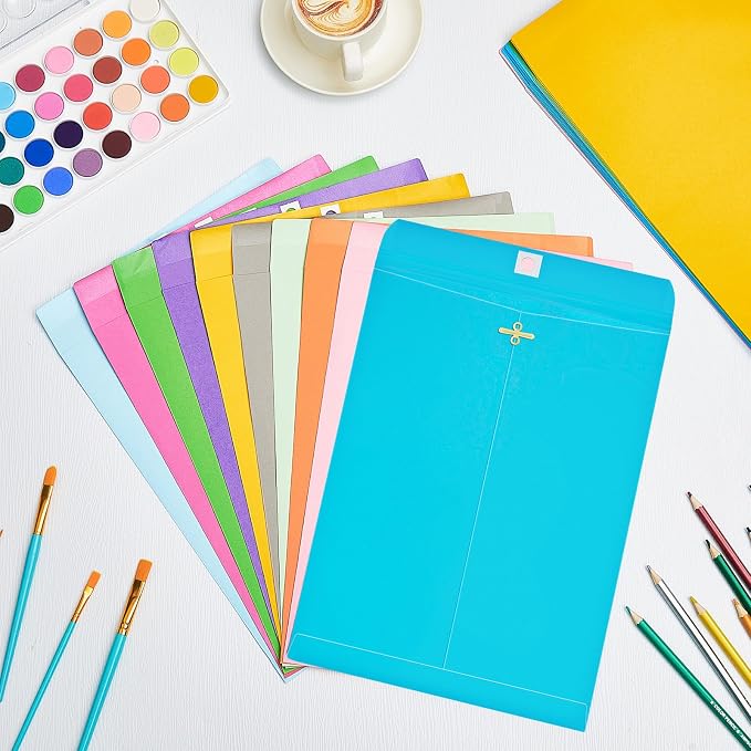 Geyee 20 Pcs 9 x 12 Inch Clasp Envelopes Letter Size Mailing Envelopes - Image 5
