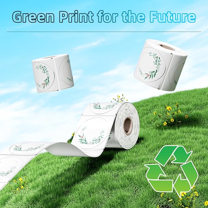 2x2 Round Thermal Labels A-DeskLoop Office