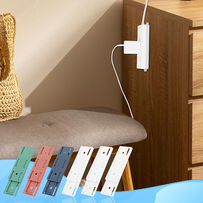 6 Pcs Power Strip Holder, Self-Adhesive Socket Holder - Image 4