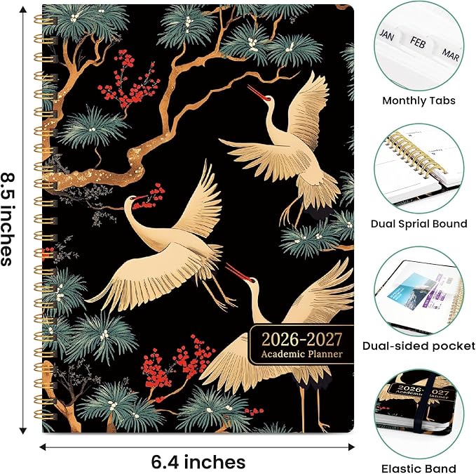 Academic Planner 2026-2027, Weekly and Monthly Calendar Book, July 2026 – June - Image 5
