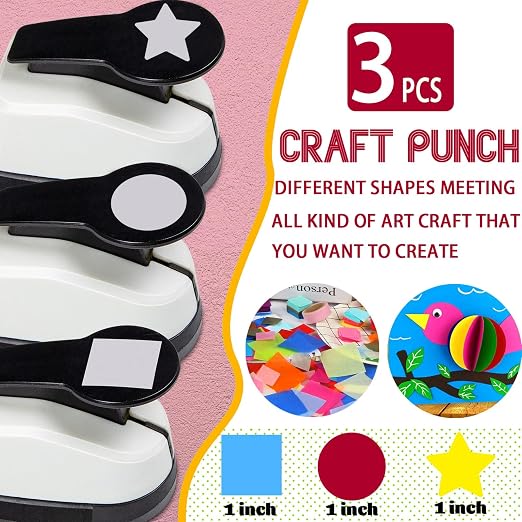 Square Hole Punch, Circle Punch, Star Hole Punches, 1 inch Square Puncher - Image 4