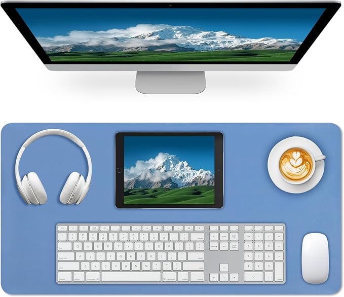Desk Pad Mat, Leather Desk Mat for Desktop, Waterproof Keyboard Mats for by Meetcolor