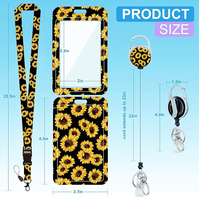Badge Lanyard, Retractable Badge Holder - Image 2