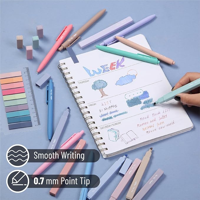 Mr. Pen- Aesthetic Highlighters and Gel Pens, 16 Pack | 200 Sheets Transparent - Image 5