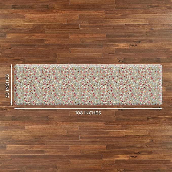 GelPro Anti-Fatigue Designer Comfort Kitchen Floor Mat Orchard Sultry Grey 30x108-DeskLoop Office