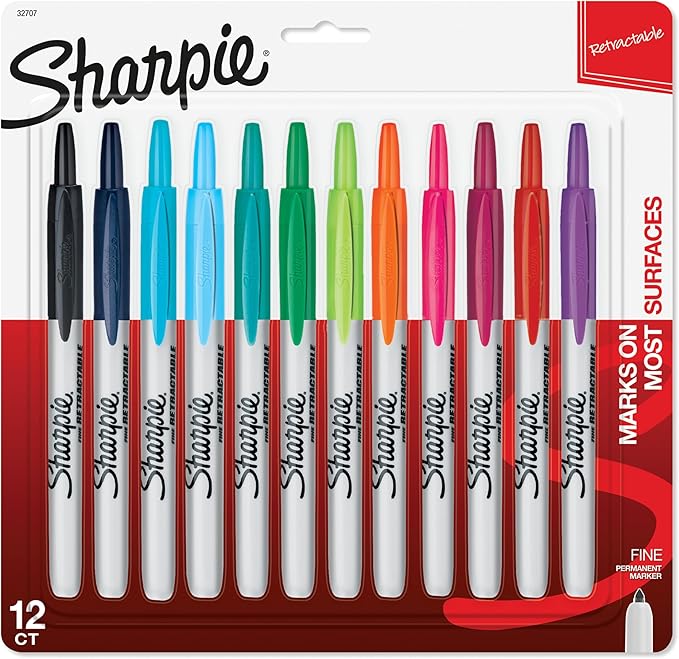 Sharpie Retractable Fine Tip Permanent Markers by Unknown