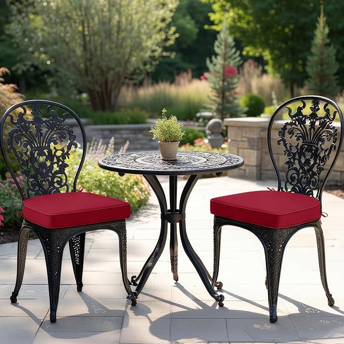 Outdoor Chair Cushions Set of 2: Waterproof & Fade Resistant Patio Furniture - Image 2