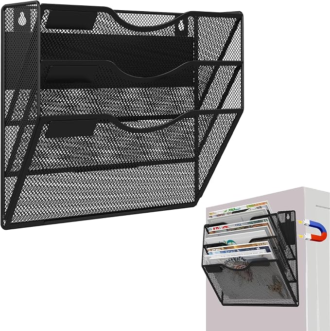 LQPAFZ 3-Tier Magnetic File Holder, No Drilling Installation File Cabinet - Image 8