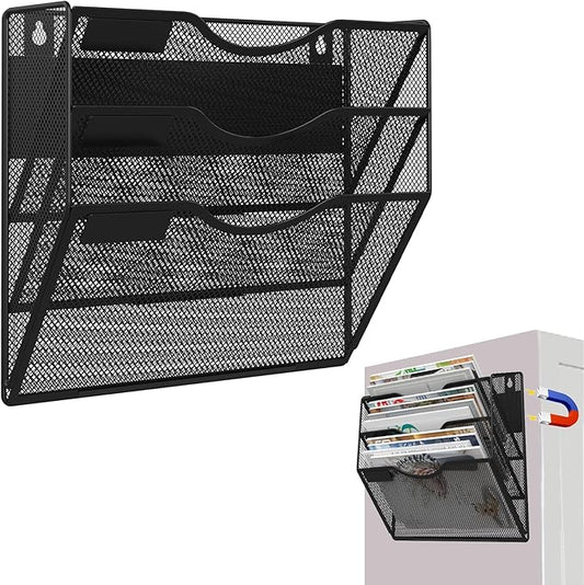 LQPAFZ 3-Tier Magnetic File Holder, No Drilling Installation File Cabinet by LQPAFZ