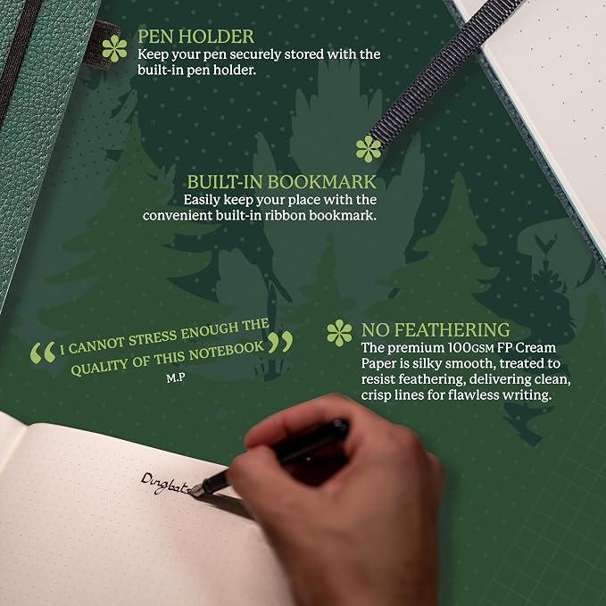 Dingbats* - Wildlife Lined Extra Large A4 Notebook - PU Leather Hardcover - Image 3