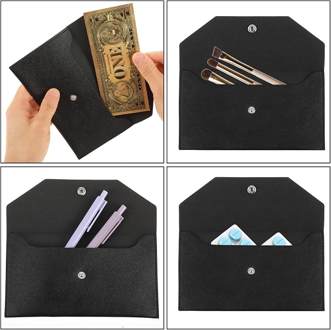 Piriuuo PU Leather Cash Envelope Wallet - Image 4