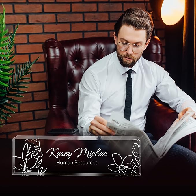 Gowelly Office Engraved Acrylic Name Plate - Image 3