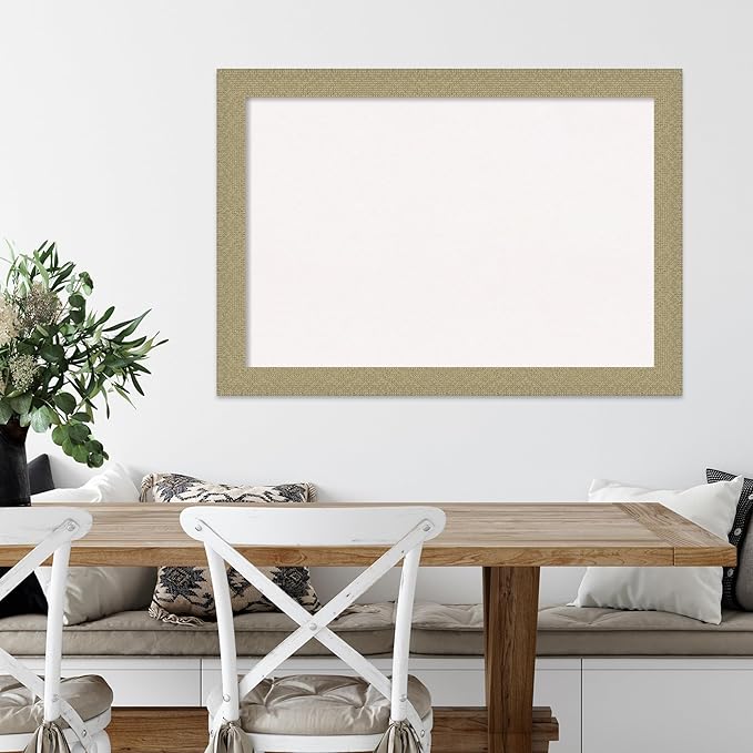 Amanti Art White Cork Board for Wall, 28x40 Vision Board with Gold Frame, Large Corkboard Office Decor for Home Organization, Casual Corkboard Pinboard to display items for home organization-DeskLoop Office