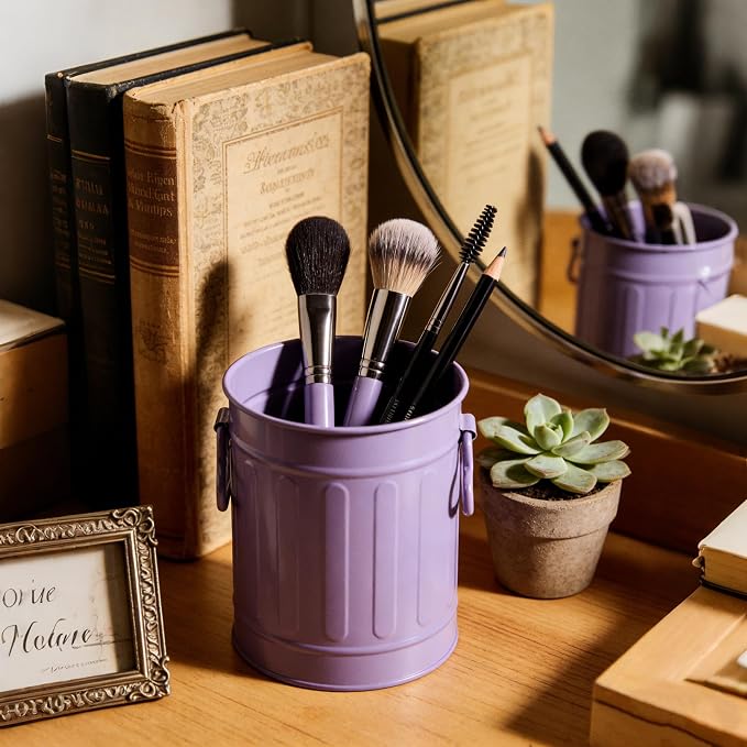 Noamus 9 Pack Metal Pen Holder, Mini Pencil Bucket - Image 7
