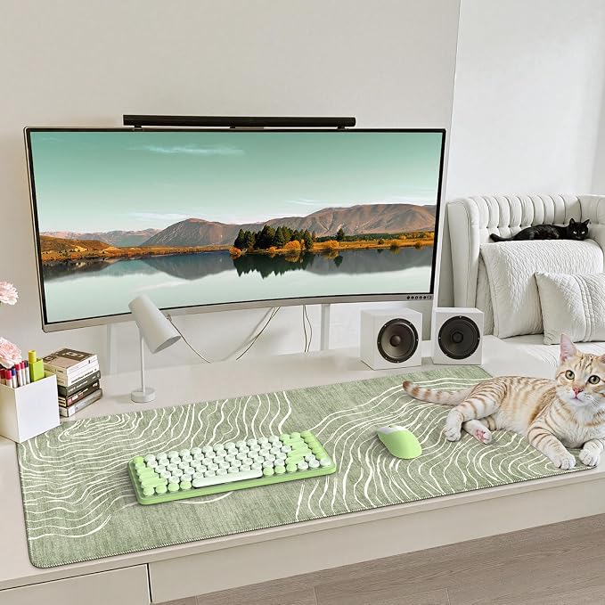 iCasso Desk Cover Mat Green, Extra Large Mouse Pad - Image 7