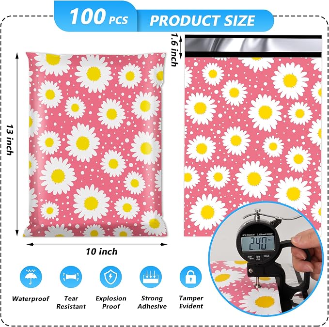Poly Mailer 10x13 Inch 100 Pcs, Waterproof and Tear-Resistant Shipping Bags - Image 2