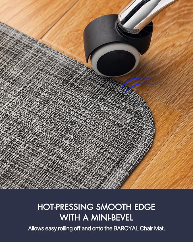 BARoyal Office Chair Mat for Hardwood Floor Under Desk Computer Rolling Chair - Image 5