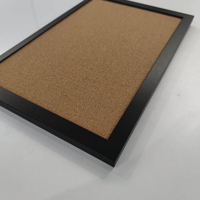 Combination Board Magnetic Dry Erase Board & Corkboard,24''x18'' Combo Board, Black Frame-DeskLoop Office