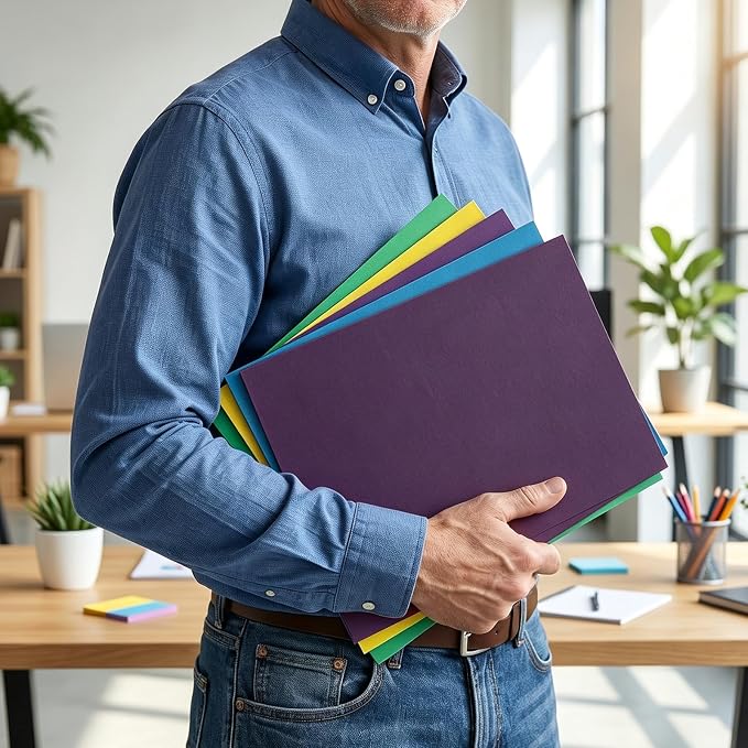 SUNEE Two Pocket Folders, 25 Pack File Folders - Image 6