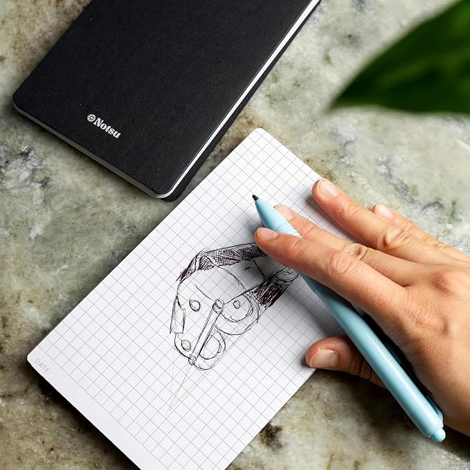 Notsu Graph Grid Small Desk Notepad 2 Pack | Minimalist Graphing Memo Note Pads - Image 2