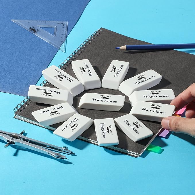 Mr. Pen- White Pencil Eraser, 72 Pack | Large Latex Free Block Erasers Bulk - Image 6