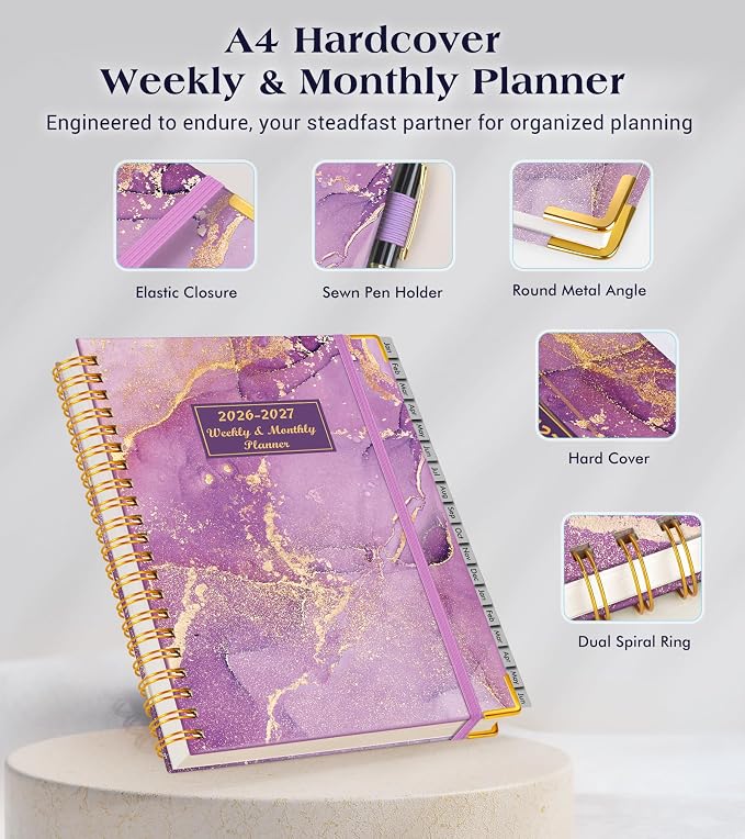 Planner 2026-2027, 18 Months Weekly and Monthly Hardcover Planner, January 2026 - Image 4