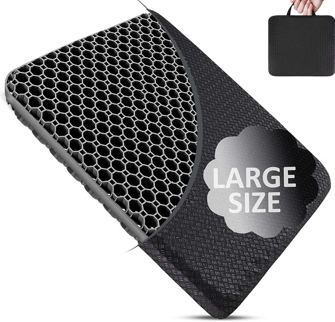 Seat Cushion, Gel Seat Cushion for Long Sitting– Back, Tailbone Pain Relief Pad by AirllantryHome