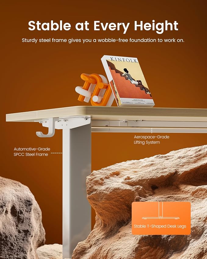 ErGear Electric Standing Desk, 44 x 24 Inches Height Adjustable Stand up Desk - Image 5
