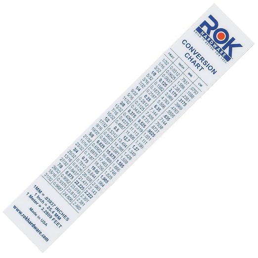 2 Pack Rok Hardware Measuring Plastic Flexi 6" Easy Read 15 cm English Metric - Image 2