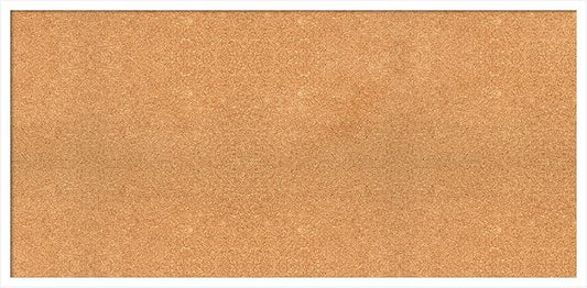 Amanti Art Natural Cork Board for Wall, 23x47 Vision Board with White Frame, Oversize Corkboard Office Decor for Home Organization, Modern Corkboard Pinboard to Display Items for Home Organization in-DeskLoop Office