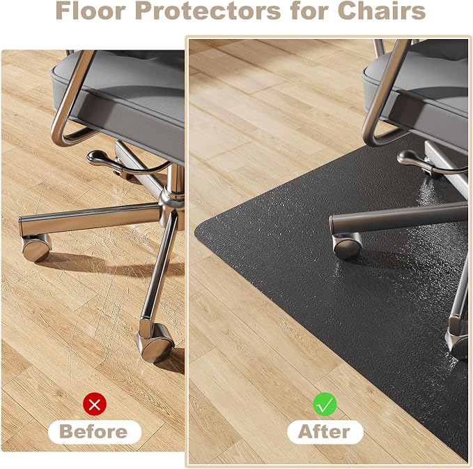 60"x 75" Office Chair Mat for Hardwood, Vinyl Computer Floor Mat, Anti-Slip - Image 3