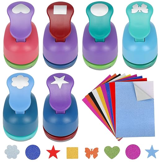 6 Pcs Colorful Craft Hole Punch by Regilt