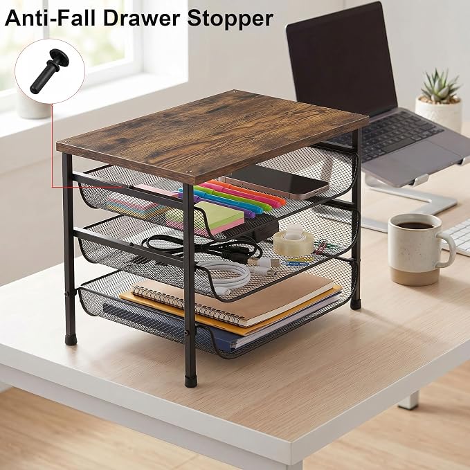 4-Tier Mesh Desk Organizer - Image 3