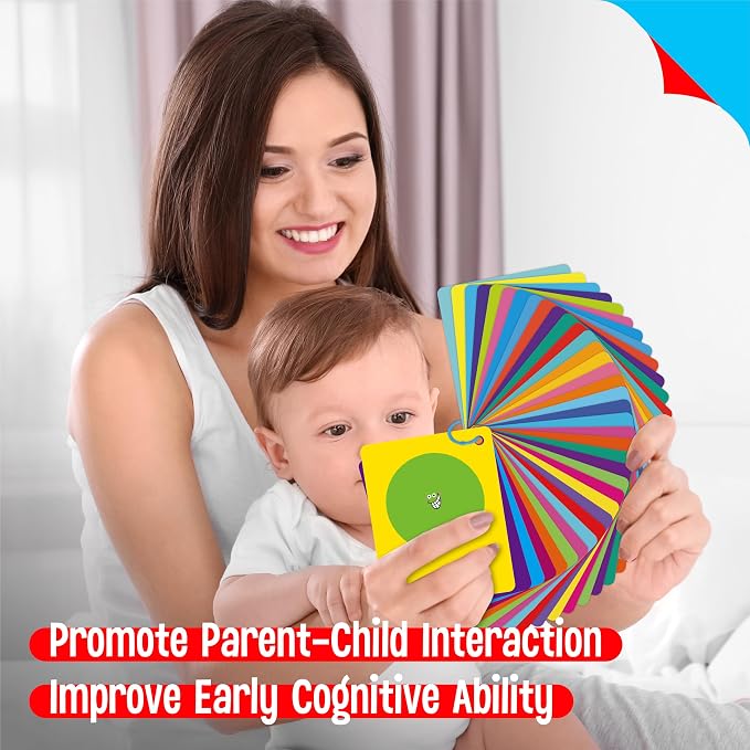 Color & Shape Flashcards, 50 Double-Sided Cards Colorful Cards Educational - Image 7