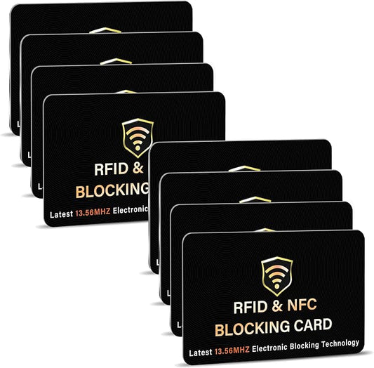 SaiTech IT 8 Pack RFID Blocking Card, One Card Protects Entire Wallet Purse by SaiTechIT