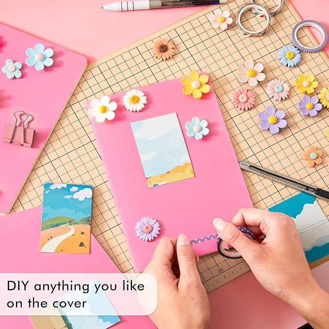 8 Pack Soft Cover Journal Bulk, Feela Notebooks College Ruled for Work, Lined Travel Journal for Women Men, Note Taking Notebook School Supplies Business Writing, 8.2” x 5.5”, A5, Berry-DeskLoop Office