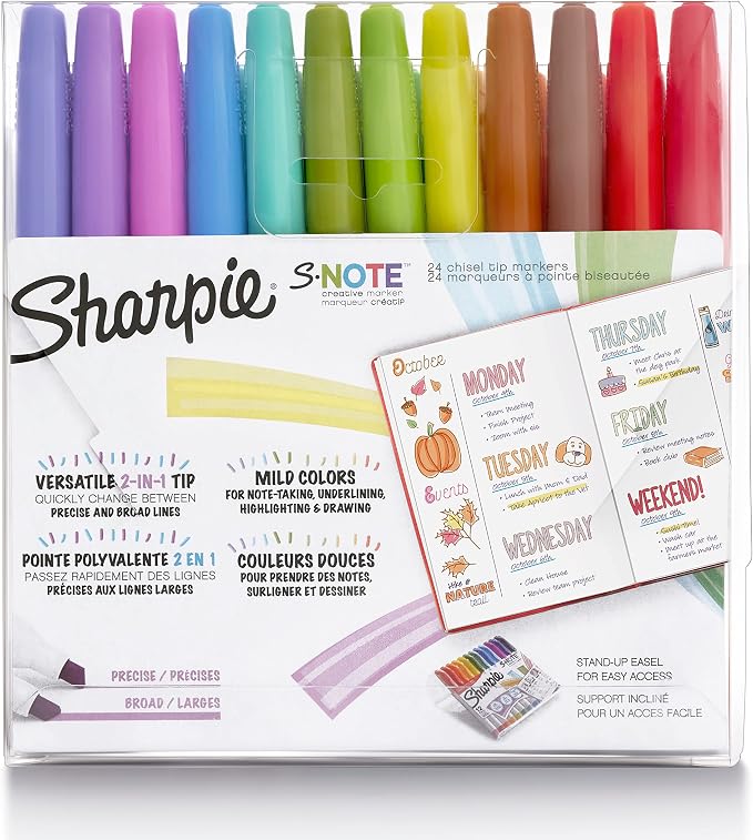 Sharpie S-Note Creative Highlighters, No Bleed, Chisel Tip - Image 9