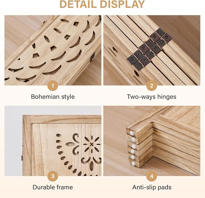 66.9Inch Wooden Room Partition - Image 4