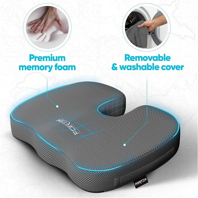 FORTEM Seat Cushion, Office Chair Cushion, Memory Foam Car Seat Cushions - Image 3