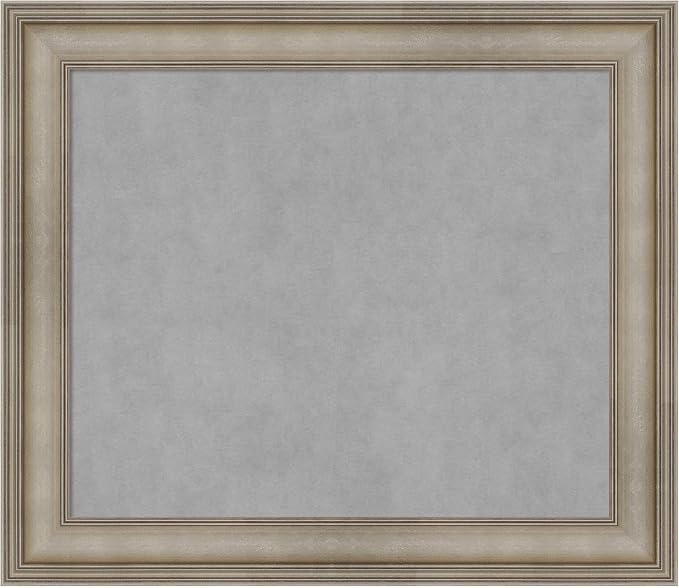 Amanti Art Silver Framed Magnetic Board 25x29 Medium Vision Board by AmantiArt