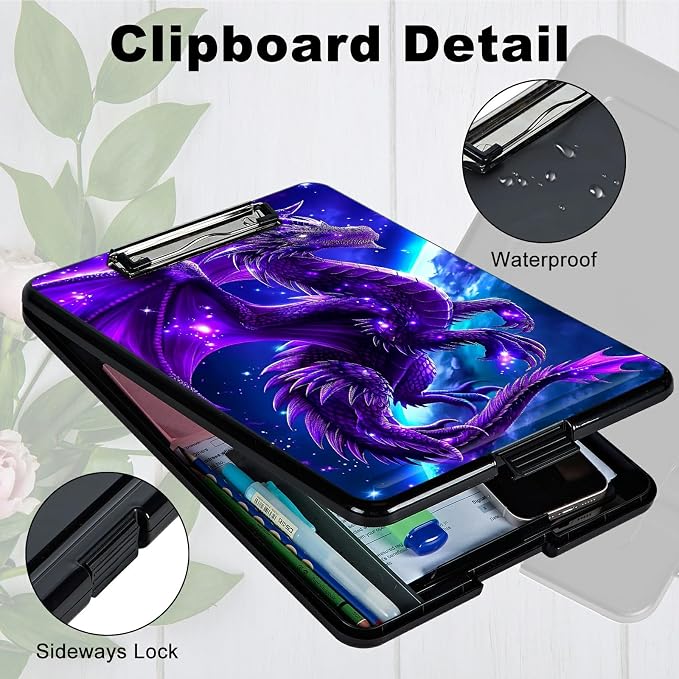 Purple Planet Dragon A4 Clipboard - Image 3
