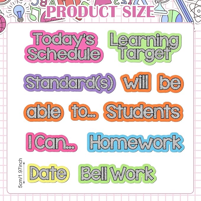 AmazingSpark 12 Pcs Classroom Schedule Magnets Reusable Today's Schedules - Image 2