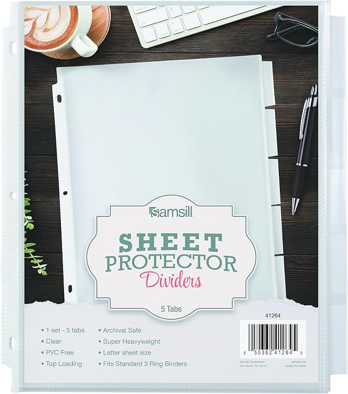 SAMSILL Tabbed Sheet Protector Family by Samsill