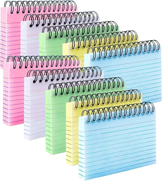Colorful 500 Pcs Spiral Index Cards 3x5 Inch Flash Cards by MotBach