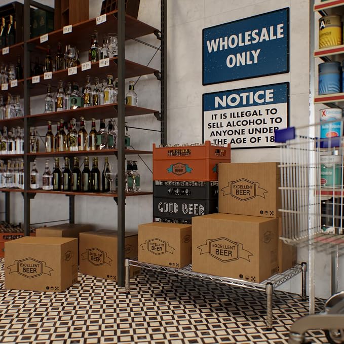 Regal Altair 21" Deep x 36" Wide x 8" Height Wire Shelving Kit | 1-Tier | NSF - Image 7